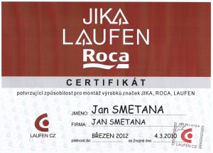 Certifikát JIKA