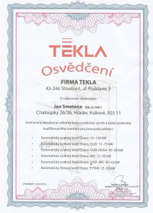 Certifikát TEKLA